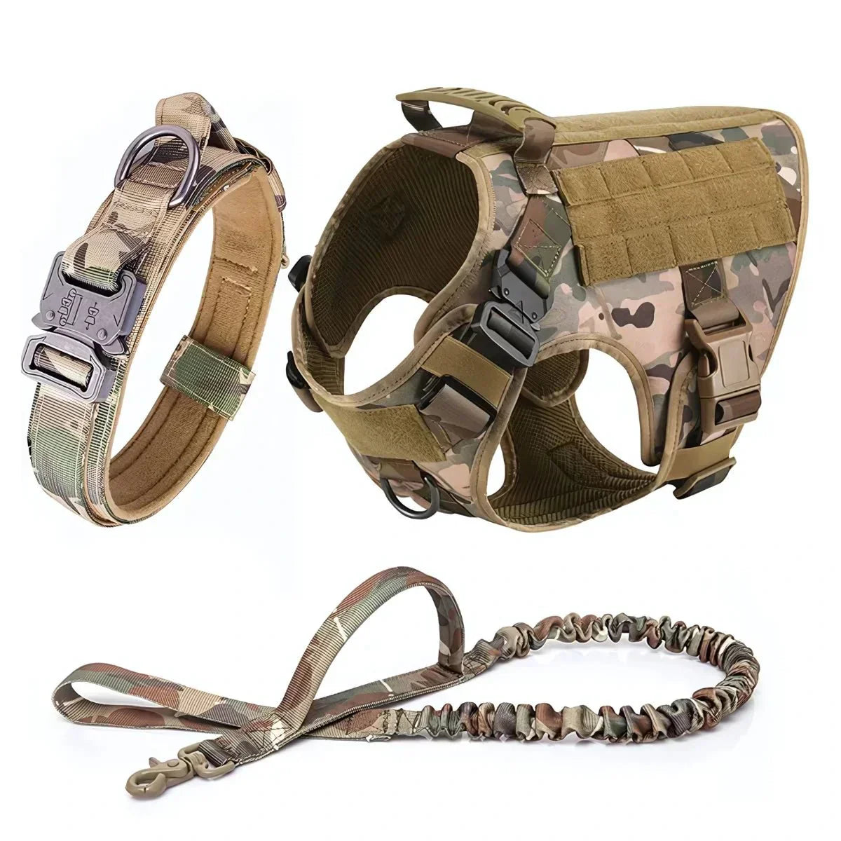 Heavy-Duty Tactical Dog Harness And Leash Set - Puparazzi Store