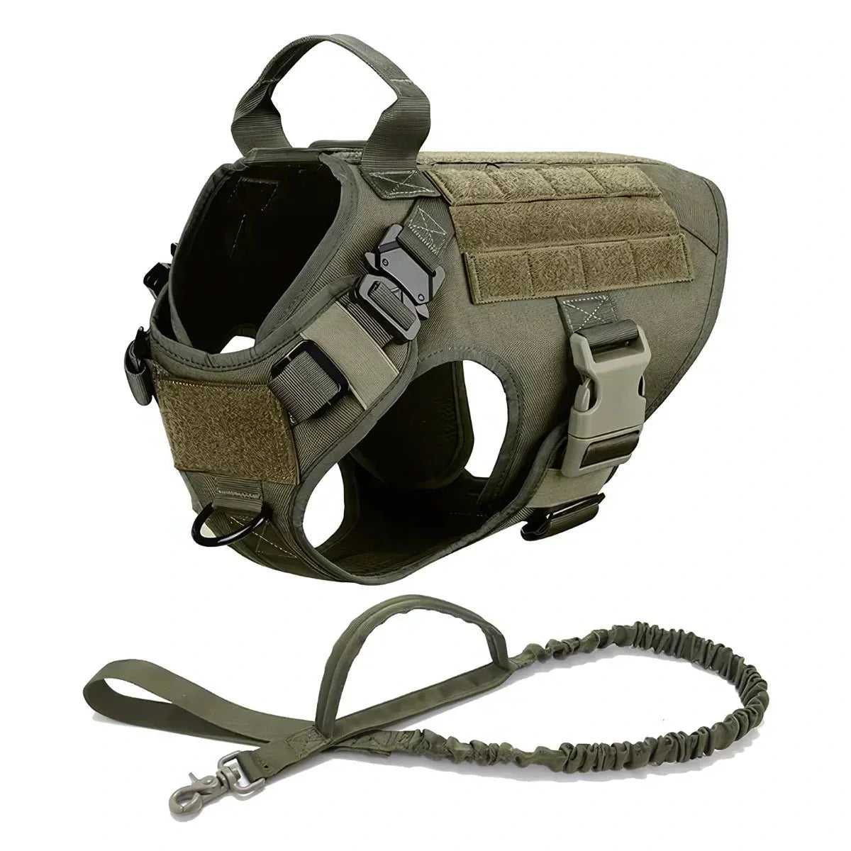 Heavy-Duty Tactical Dog Harness And Leash Set - Puparazzi Store