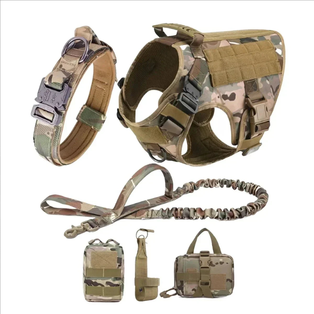 Heavy-Duty Tactical Dog Harness And Leash Set - Puparazzi Store