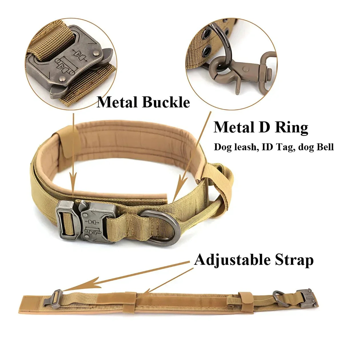 Heavy-Duty Tactical Dog Harness And Leash Set - Puparazzi Store