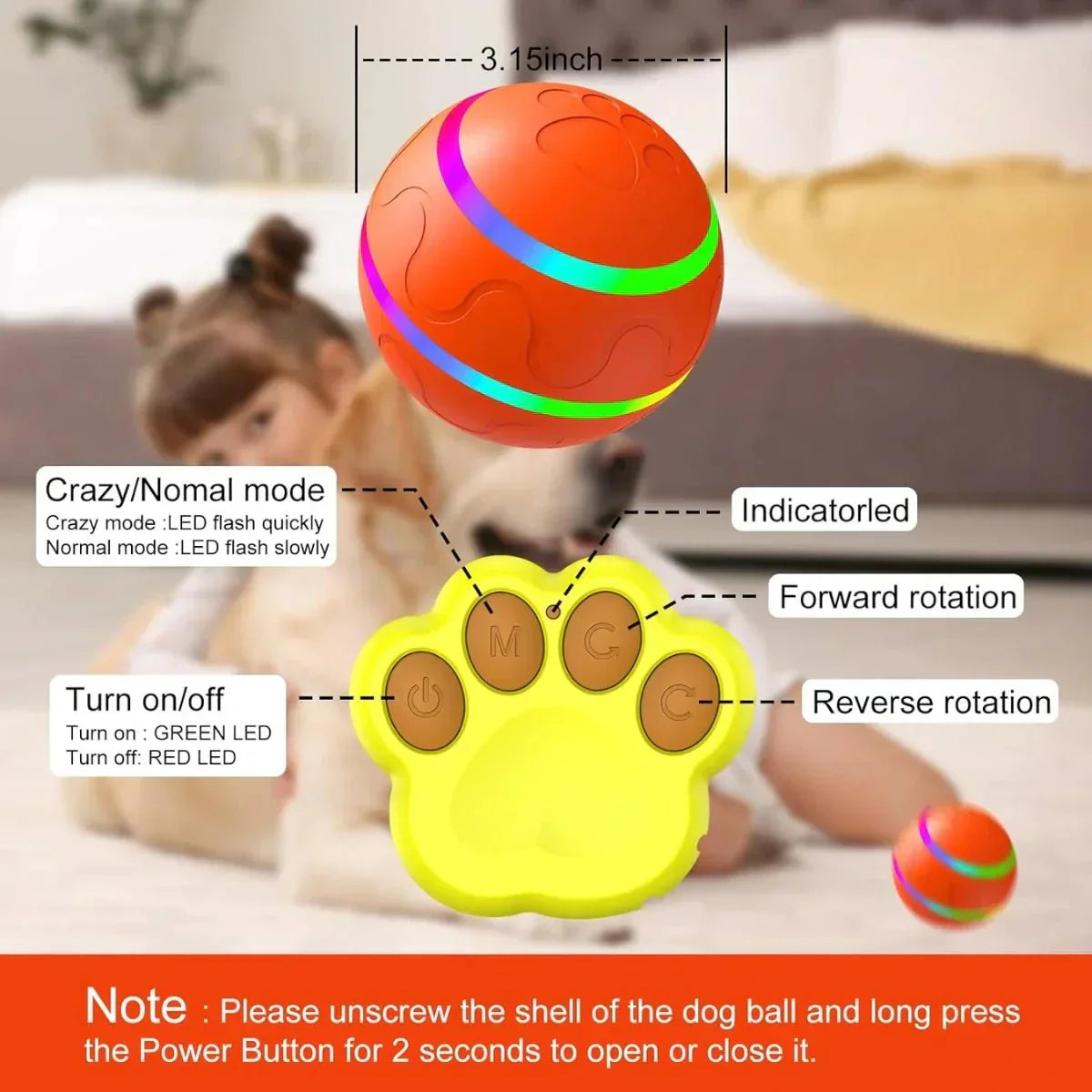 Interactive Bouncing Dog Ball Toy - Puparazzi Store